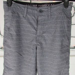Mossimo Supply Co Gray Striped Hybrid Shorts